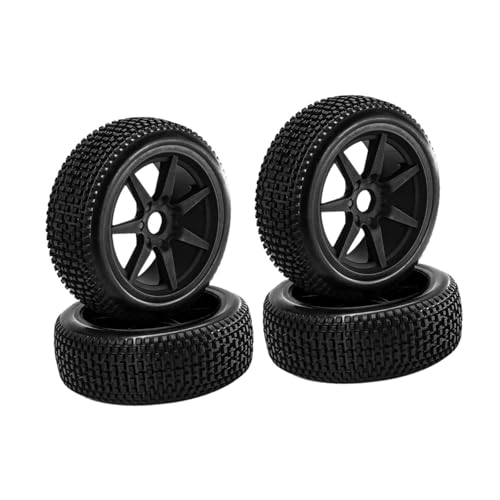 kowaku 4X RC-Reifen mit Felge Upgrade Gummireifen DIY für 1/8 RC Car Crawler Fahrzeuge Hobby Model Truck, Schwarz von kowaku