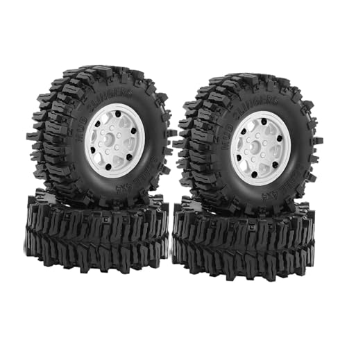 kowaku 4er Set RC Reifen und Räder für 1/8 Crawler Modell, Weiß von kowaku