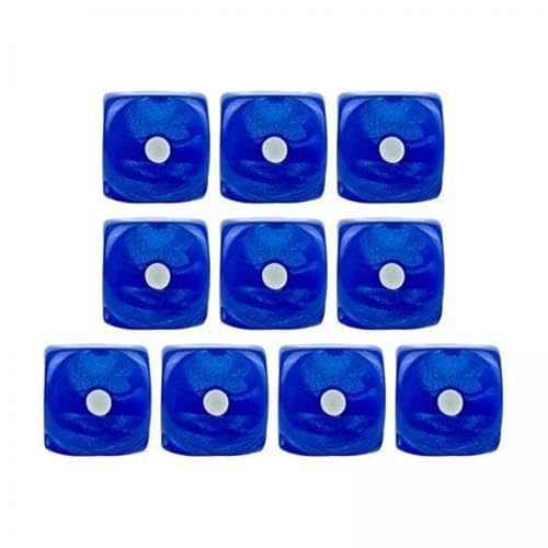 kowaku 5x10 Stücke 6 Seitige Würfel Set Spielwürfel Party Spiel Würfel für KTV Karte Spiel Rolle Spielen Spiel, 6 Stk. von kowaku