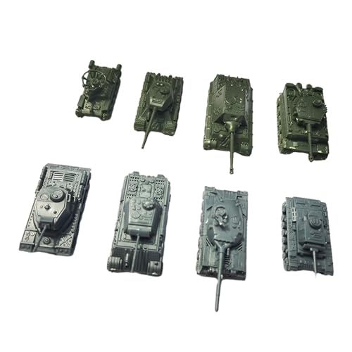 kowaku 8 Stücke 1/144 Panzermodell Sammlerstücke T34/85 Ornament Home Decor 4D Modernes Panzermodell für Kinder Junge Mädchen von kowaku