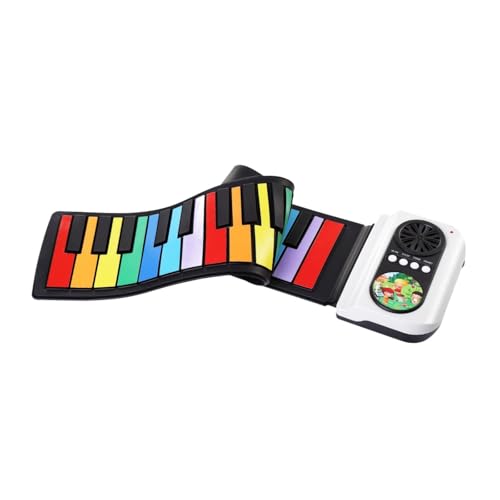 kowaku Aufrollbares flexibles Klavier, Klaviertastatur für Kinder, elektronisches Klavier zum Programmieren, , 49 Tasten Farbe von kowaku