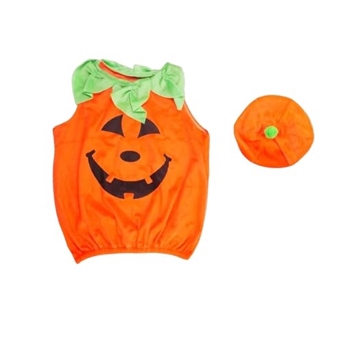 kowaku Bequemes Halloween-Kürbiskostüm für Babys mit Hut für Rollenspiele auf Mottopartys, Ohne Tasche von kowaku