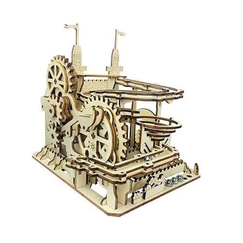 kowaku DIY Holzbahn Marmor Spielzeug 3D Holzpuzzle Handarbeit DIY Achterbahn Puzzle Mechanische Modellbausätze für einzigartige Geschenke von kowaku