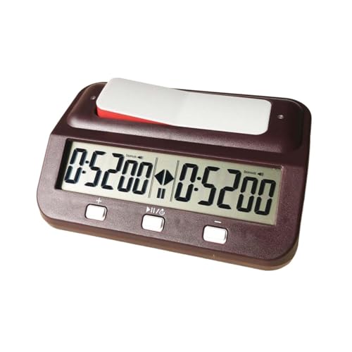 kowaku Digitaler Timer, digitaler Schachtimer, kompakte Schachuhr, Brettspiel-Timer für Geschenke, Schachliebhaber-Party, Schachspiel, Brettspiel, Rot von kowaku