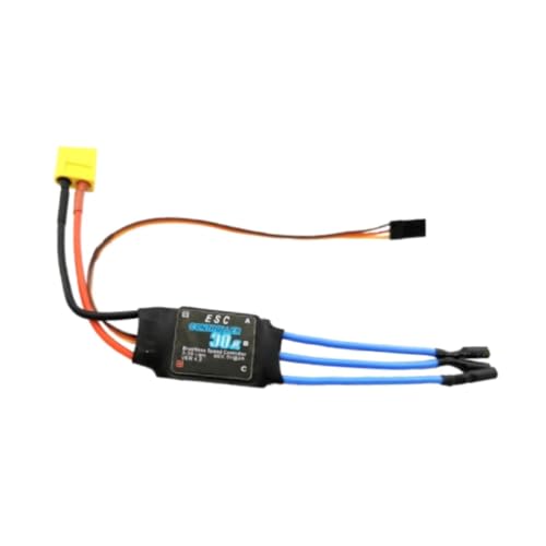 kowaku Ersatzteil für bürstenlosen Motor, RC-Bürstenloser Motor, ESC-Zubehör, Teile, RC-Hubschrauber, bürstenloser für Flugzeug, Spielzeug, 30a Banane Xt60 von kowaku