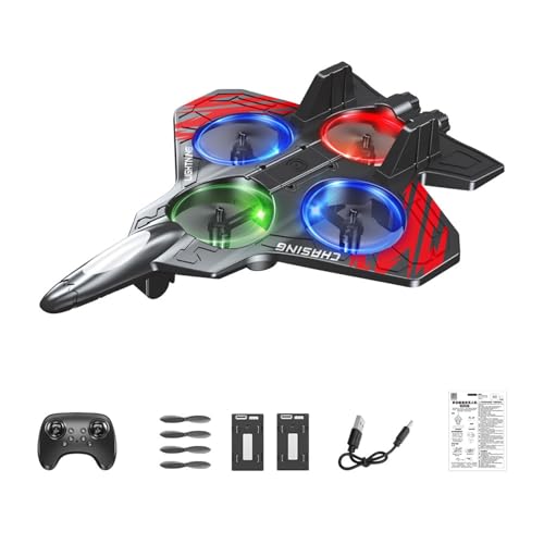 kowaku Ferngesteuertes Flugzeug, Kampfflugzeugmodell, Rolle, wasserdicht, 6 Kanäle, wiederaufladbar, für und Erwachsene von 8–16 Jahren, Rot Zwei Batterie kowaku Ferngesteuertes Flugzeug, Kampfflugzeugmodell, Rolle, wasserdicht, 6 Kanäle, wiederaufladbar, für und Erwachsene von 8–16 Jahren, Rot Zwei Batterie von kowaku