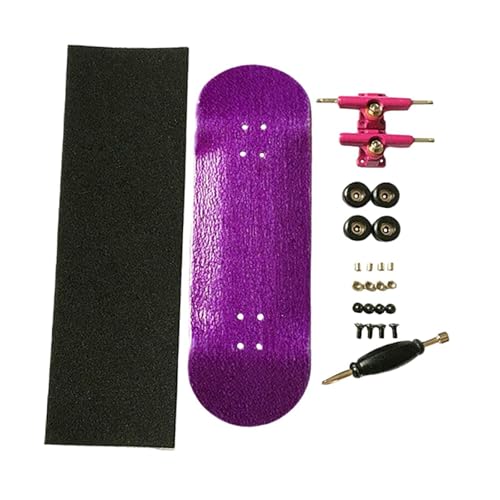 kowaku Fingerboard -Bildungsspielzeug mit Lagerparty bevorzugt handgefertigte Finger -Skateboard -Fingerspitzen Bewegung für Skateliebhaber, Lila von kowaku