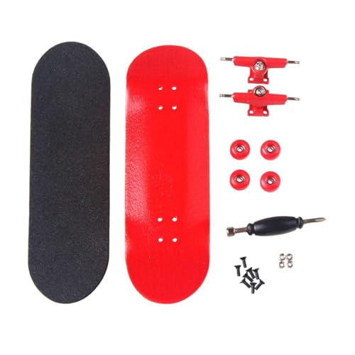 kowaku Fingerboard -Bildungsspielzeug mit Lagerparty bevorzugt handgefertigte Finger -Skateboard -Fingerspitzen Bewegung für Skateliebhaber, Rot von kowaku