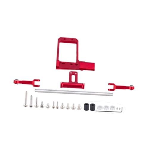 kowaku Fledermaus-Servo-Mount Vollhydraulik-Ersatz Lenkszylinder Kit 1/10 RC Crawler für 1/10-10 F10 Auto, Rot von kowaku