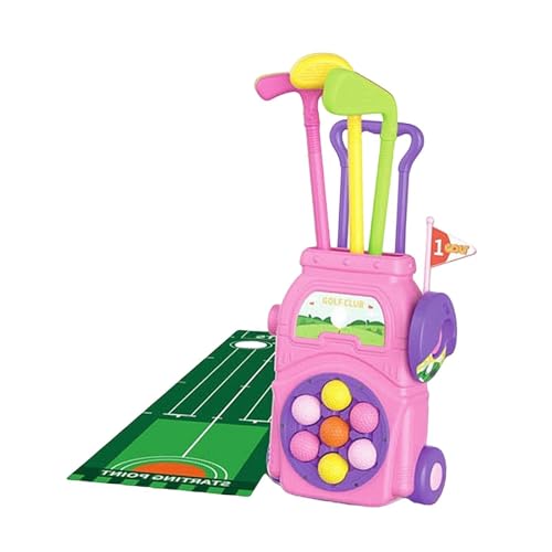 kowaku Golfset für Kinder, Spielzeug für Den Außenbereich, Set für Kleinkinder Und Babys, Rosa von kowaku