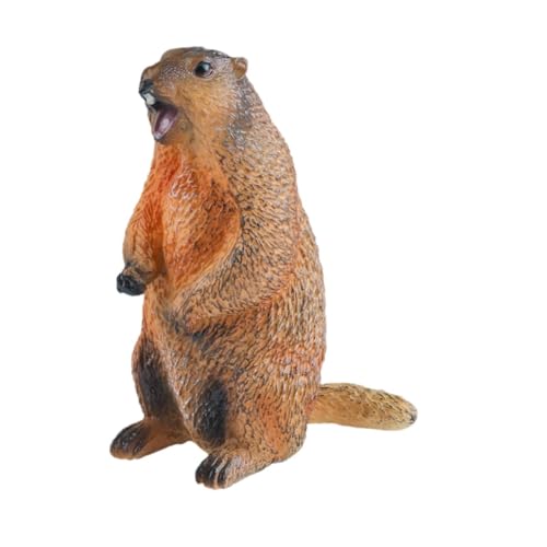 kowaku Groundhog Action Figur Frühes kognitives Spielzeug für Bildungswildtiere für Geschenke, Offener Mund von kowaku