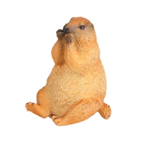 kowaku Groundhog Action Figur Frühes kognitives Spielzeug für Bildungswildtiere für Geschenke, Sitzung von kowaku