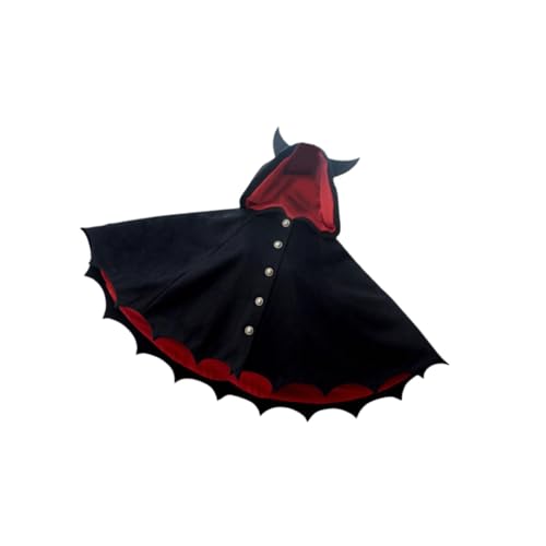 kowaku Halloween Umhang Zauberer mit Kapuze Outfit Verkleidung Cape Umhang für Jungen Mädchen, 2XL von kowaku