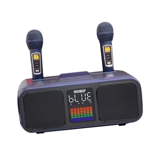 kowaku Karaoke-Maschine, schnurloses Mikrofon, leistungsstarkes Karaoke-Geschenk, tragbarer Karaoke-Lautsprecher, tragbares Karaoke-System für die Familie im, Blau von kowaku