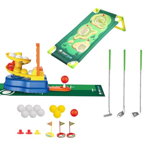 kowaku Kids Golf Set Indoor Outdoor Golf Spielzeug Sportspielzeug für Kleinkinder 3 4 5 Jahre alte Jungen Mädchen Mädchen, Style B von kowaku