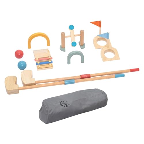 kowaku Kinder Golf Spielzeug Set Interaktion Spiel Jungen Realistische Sensorische Training Ausrüstung Kinder Golf Club für Garten Hinterhof von kowaku