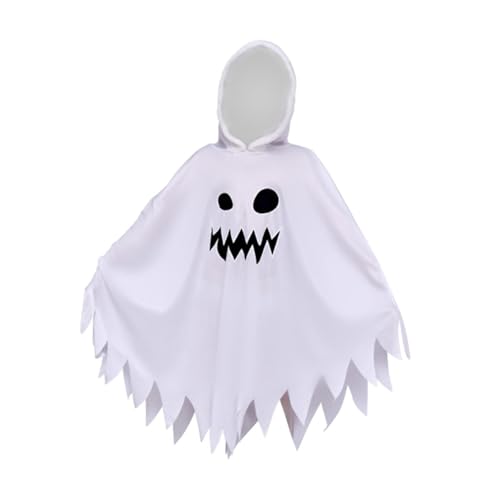 kowaku Kinder Halloween Cosplay Umhang Cape Gruseliges Outfit für Halloween Festivals Party, Weiß von kowaku