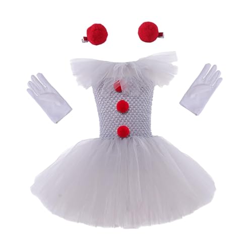 kowaku Mädchen Clown Tutu Kleid Kostüm, Clown Kostüm Outfit, für Fotografie Kleidung, L von kowaku