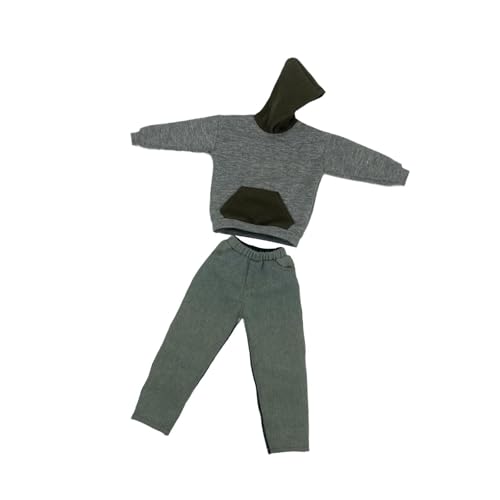 kowaku Maßstab 1/6 Figur Puppe Kleidung Anzug Kleidung Jeans Körper Puppen Cosplay Rollenspiel Spielzeug Outfit Kostüm für 12 Zoll Figur Körper, Grau von kowaku