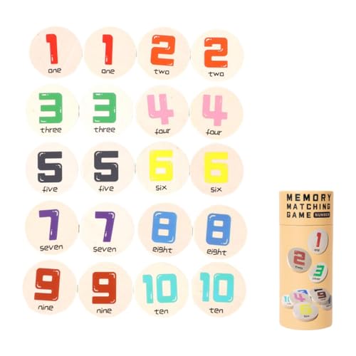 kowaku Memory-Spiel Lernspielzeug mit runden Holzkarten Passende Spielzeuge zum Geburtstag, Zahlenmuster kowaku Memory-Spiel Lernspielzeug mit runden Holzkarten Passende Spielzeuge zum Geburtstag, Zahlenmuster von kowaku