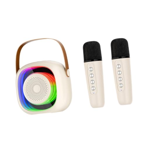 kowaku Mini Karaoke Maschine Tragbarer Bt Lautsprecher Outdoor Camping Musik Player Spielzeug, Beige von kowaku