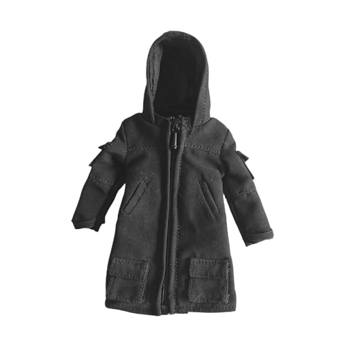 kowaku Modische 1:12 Actionfiguren Outdoorjacke für Kinder Und Erwachsene, Schwarz von kowaku