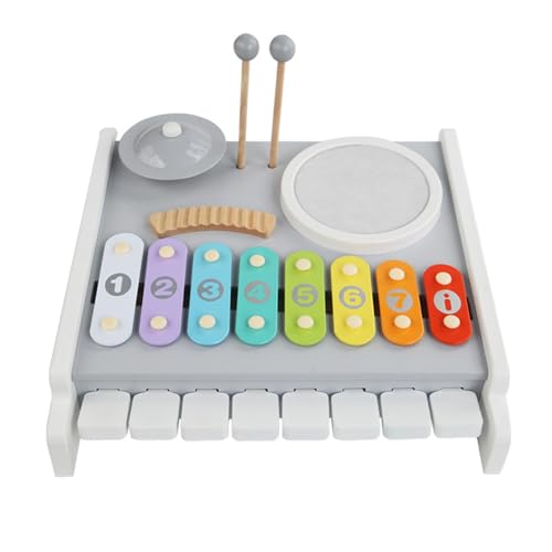 kowaku Montessori Baby Musikinstrumente Spielzeug Metall Xylophon Lernspielzeug für Kinder Mehrzweck Musiktisch von kowaku