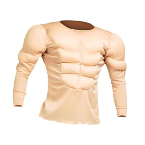 kowaku Muskelshirt Kostüm Brustformer Bodybuilder Kleidung für Cosplay Geburtstagsgeschenk, L von kowaku