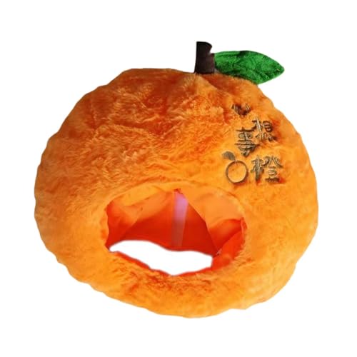 kowaku Orange Plüsch Hut Weiche Kreative Obst Kopfbedeckung Hut für Urlaub Karneval Winter von kowaku