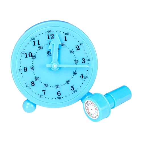 kowaku Pädagogische Uhr, Spielzeuguhr, Stempelset, Lehrmaterial, Grundschule, Lernwerkzeug für Kinder, Benotungspreise, Keine echte Uhr, Blau von kowaku