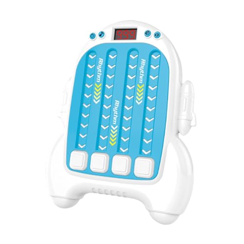 kowaku Quick Push Rhythm Finger Pressmaschine, Handheld-Zappelspielzeug, Variable Geschwindigkeiten mit LED, Lernspielzeug für Kinder, Geschenk, Alter 3–7, Blau Und Weiß von kowaku