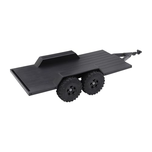 kowaku RC-Anhänger, Zubehör für maßstabsgetreue Fahrzeuge, verbesserter Anhänger mit Anhängerkupplung zum Transport hinter dem Auto für 1/18 RC-Raupenautos von kowaku