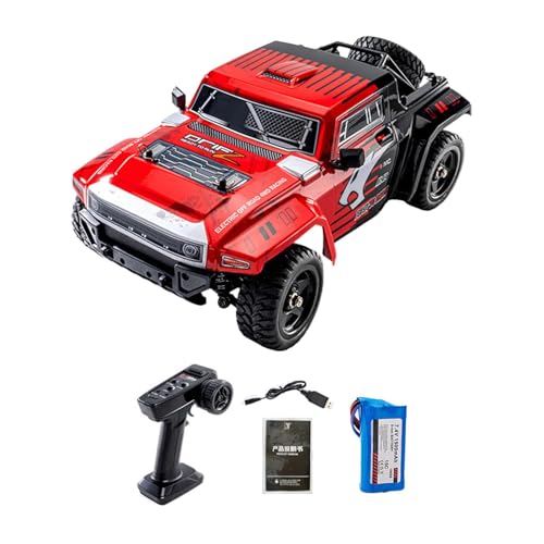 kowaku RC-Auto im Maßstab 1/12, RC-Truck, Automodell im Originalmaßstab, 4WD, Robustes ferngesteuertes Hochgeschwindigkeitsauto für Erwachsene, Jungen, Rot 1b von kowaku