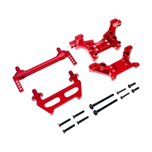 kowaku RC -Auto vorne/Hinterkörpersäulen Schocktürme Fernbedienungsautoanschläge RC -Auto -Modifikation Teile für 1/16 16208 16209, Rot von kowaku