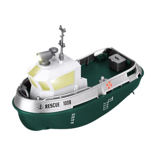 kowaku RC-Boot für Kinder, ferngesteuertes Boot, Ganzkörper-wasserdichtes Mini-Doppelmotor-Badewannen-Spielzeugboot für Kinder, Schwimmbad, Fluss, GrÜn von kowaku