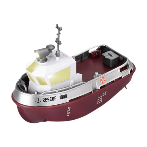 kowaku RC-Boot für Kinder, ferngesteuertes Boot, Ganzkörper-wasserdichtes Mini-Doppelmotor-Badewannen-Spielzeugboot für Kinder, Schwimmbad, Fluss, Rot von kowaku