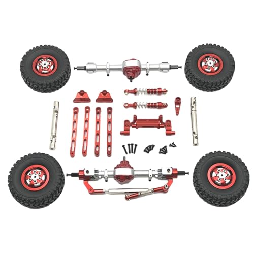 kowaku RC-Car-Upgrade-Teile, Metall-Ersatzteile, Ersatzteile, langlebig, modifiziert für MN82 LC79 MN78 1/12 RC-Car, Rot von kowaku