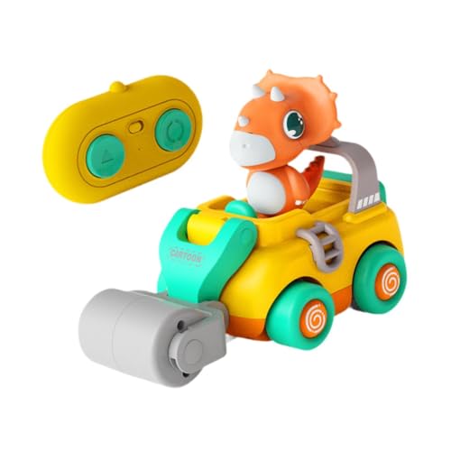 kowaku RC Engineering Autospielzeug Dinosaurier RC Autospielzeug Tragbare simulierte RC Cartoon Autos Fernbedienung Autospielzeug für Kinder, Dinosaurier-straßenwalze von kowaku