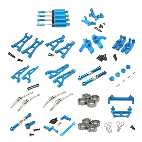 kowaku RC-Metallteile-Kit, Zubehör mit Lagern, einfach zu installierendes DIY-Modifikations-Upgrade für 1/16 M162 16207 RC-Auto, Blau von kowaku