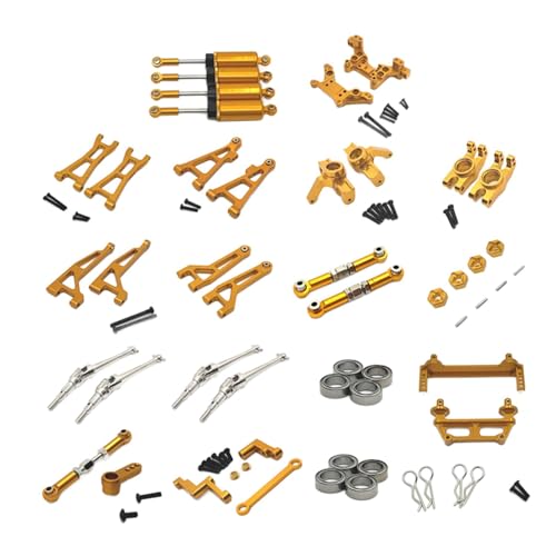 kowaku RC-Metallteile-Kit, Zubehör mit Lagern, einfach zu installierendes DIY-Modifikations-Upgrade für 1/16 M162 16207 RC-Auto, Gold von kowaku