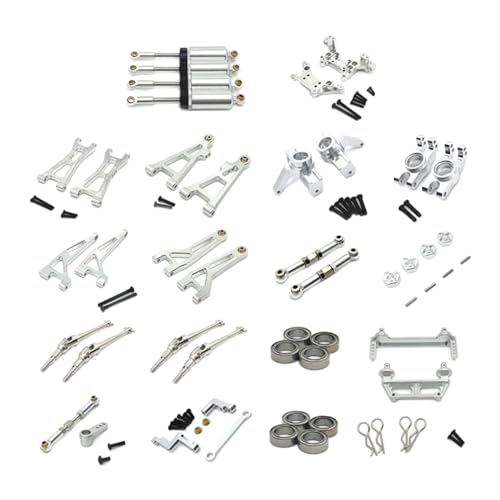 kowaku RC-Metallteile-Kit, Zubehör mit Lagern, einfach zu installierendes DIY-Modifikations-Upgrade für 1/16 M162 16207 RC-Auto, Silber von kowaku