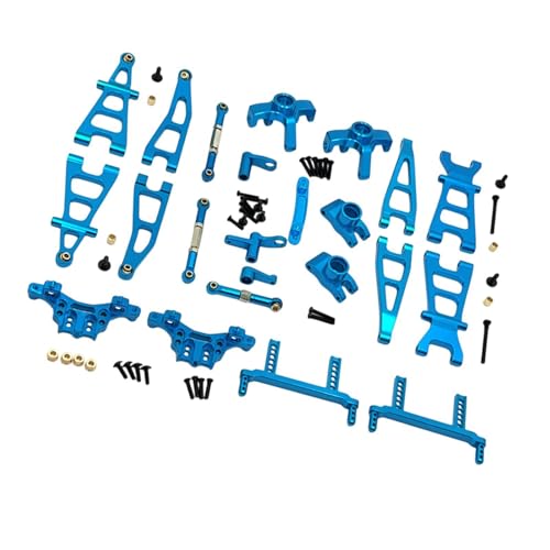 kowaku RC Vorderer und hinterer Arm, oberer und unterer Arm, Aluminiumlegierung, professionelles Upgrade, Stoßdämpferhalterung für G169 G161 im Maßstab 1:16, Blau von kowaku