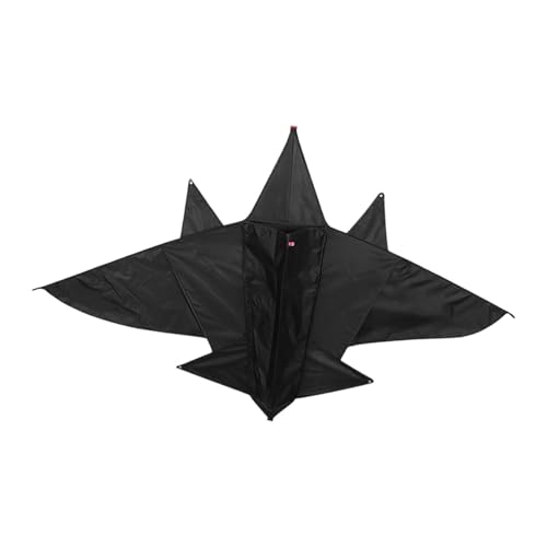 kowaku Riesenflugzeug -Form Kite Aircraft Delta Drachen tragbare Faltbare riesige Größe Fliegerspielzeug für Outdoor -Spiele Kinder Jungen Mädchen, Schwarz, Klein von kowaku