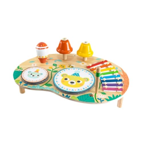 kowaku Schlagzeug-Set für Kinder, Musikinstrument für Babys, Montessori-Musiktisch, pädagogisch wertvoll für Kinder, Partygeschenke für Kinder im Alter von von kowaku