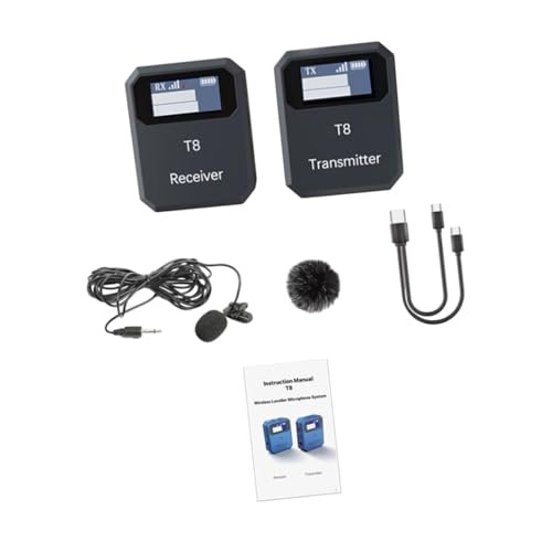 kowaku Schnurloses Halsbandmikrofon-Set, Geräuschunterdrückung, Typ C, Aufladen für die Kamera, Schwarz kowaku Schnurloses Halsbandmikrofon-Set, Geräuschunterdrückung, Typ C, Aufladen für die Kamera, Schwarz von kowaku