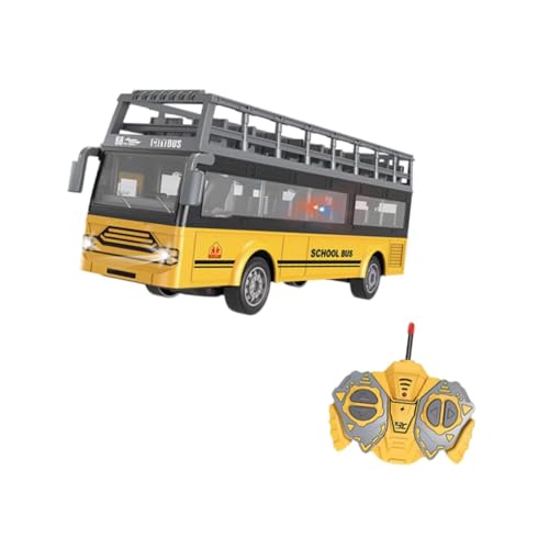 kowaku Schulbus Modell Elektro RC Stadtbus 1:30 für Kinder Jungen Mädchen RC Modellauto Spielzeug RC Auto, Doubledecker Bus A von kowaku