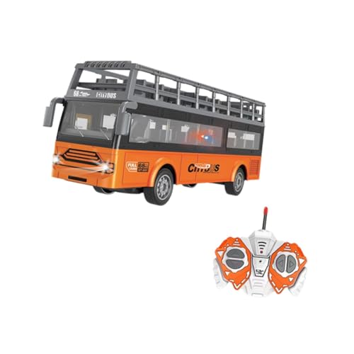 kowaku Schulbus Modell Elektro RC Stadtbus 1:30 für Kinder Jungen Mädchen RC Modellauto Spielzeug RC Auto, Doubledecker Bus B von kowaku