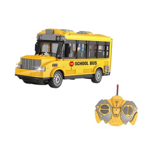 kowaku Schulbus Modell Elektro RC Stadtbus 1:30 für Kinder Jungen Mädchen RC Modellauto Spielzeug RC Auto, Yellow School Bus A von kowaku