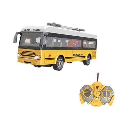 kowaku Schulbus Modell Elektro RC Stadtbus 1:30 für Kinder Jungen Mädchen RC Modellauto Spielzeug RC Auto, Yellow School Bus B von kowaku