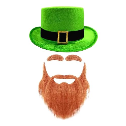 kowaku St. Patrick's Day Hut Einzigartiger Kostümhut für Partygeschenke Karneval, Schwarz Grün Braun von kowaku